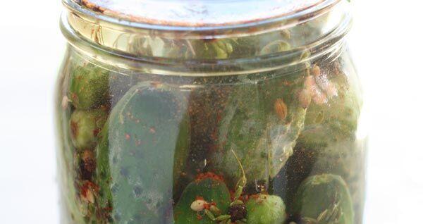 jar of fermented pickles